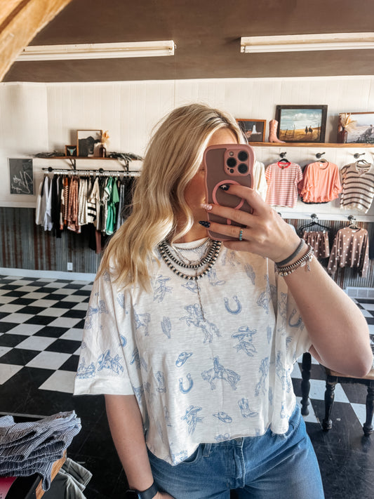 Cowgirl Blues Top