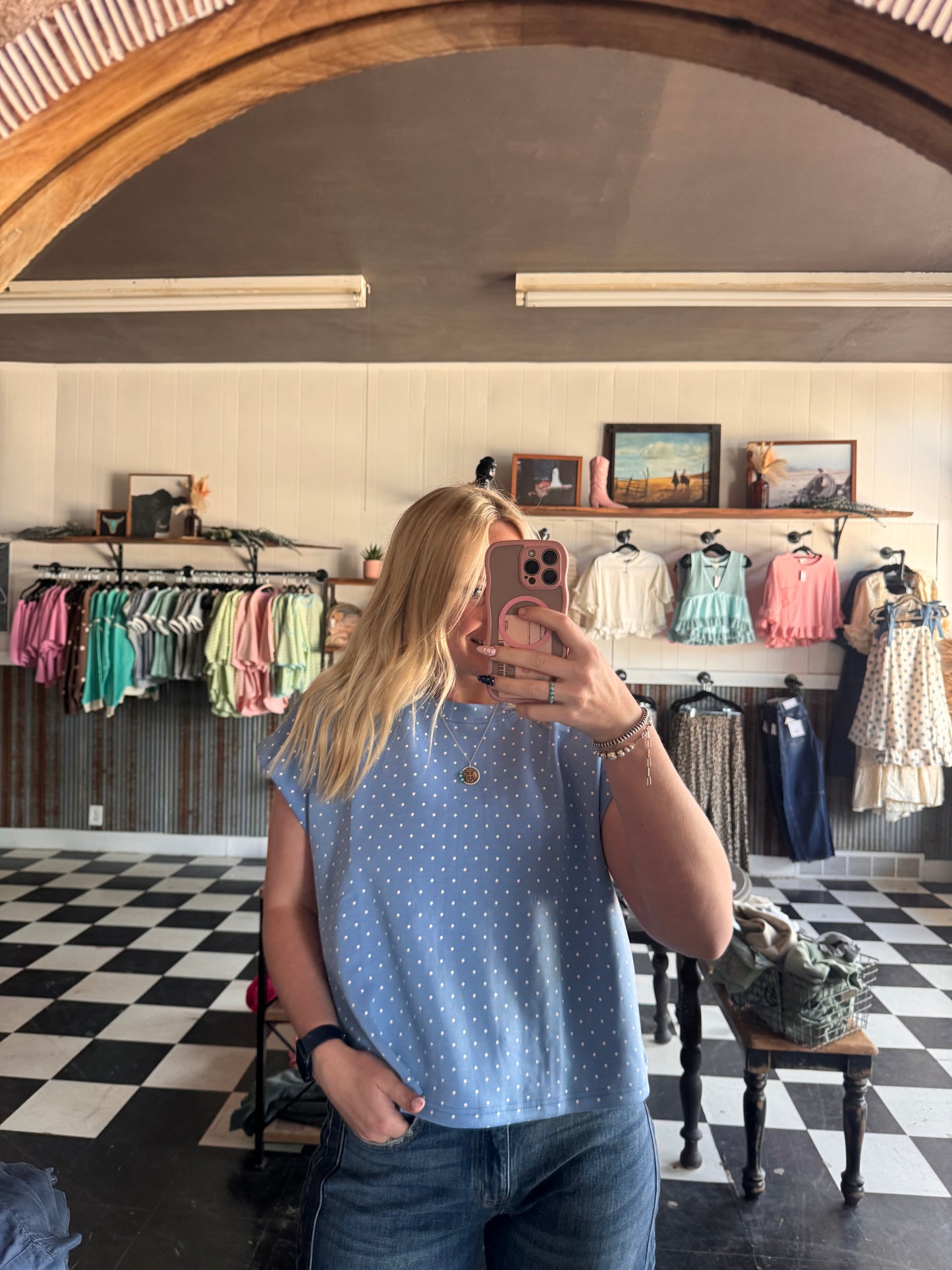 Little Blues Polka Shirt