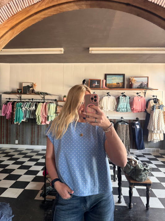 Little Blues Polka Shirt