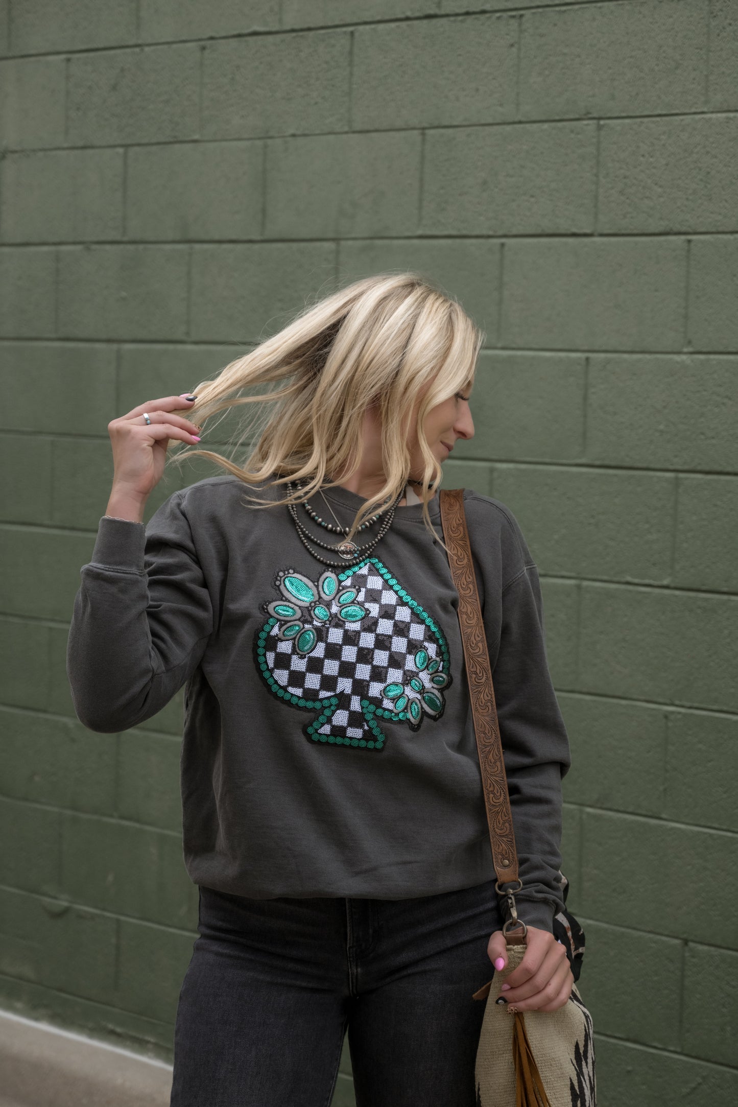 Checkered Crewneck