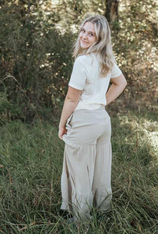 Sandy Tiered Wide Leg Pants