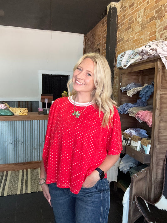 Red Polka Top