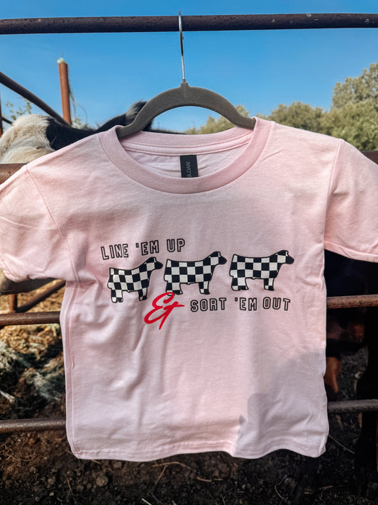 Line em’ up Cowkid Tee