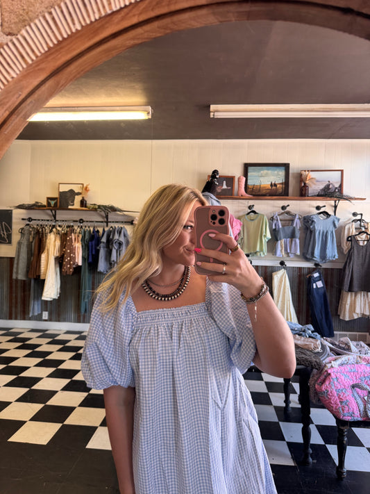Blue Gingham Dress