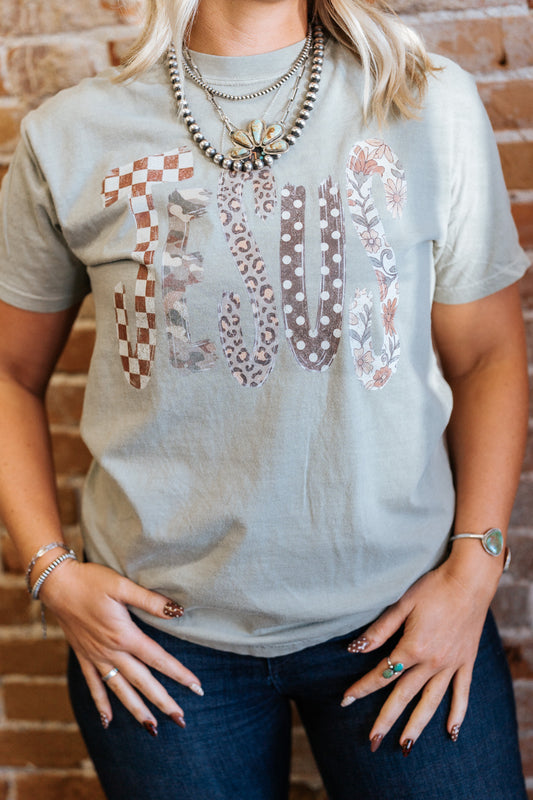 Mixed Print Jesus Tee