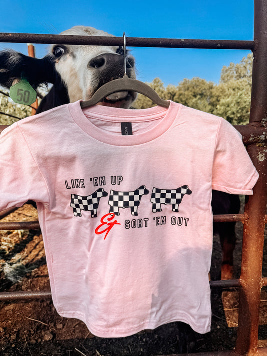 Line em’ up Cowkid Tee