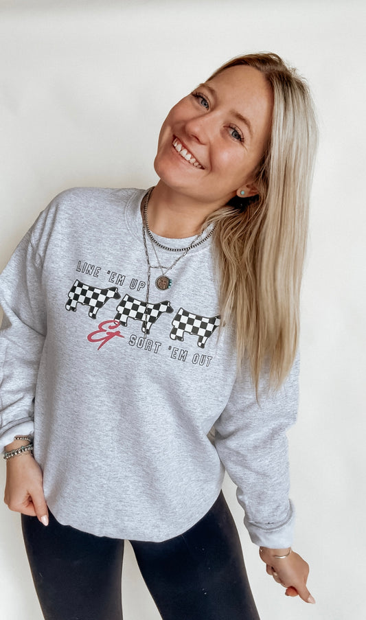 Line em’ up Crewneck