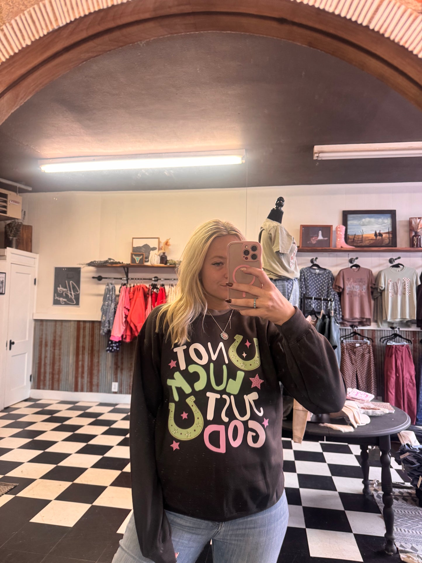 Not Luck, Just God Crewneck