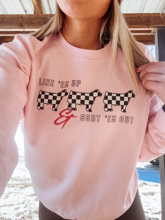 Line em’ up Crewneck