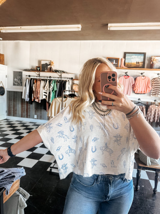 Cowgirl Blues Top