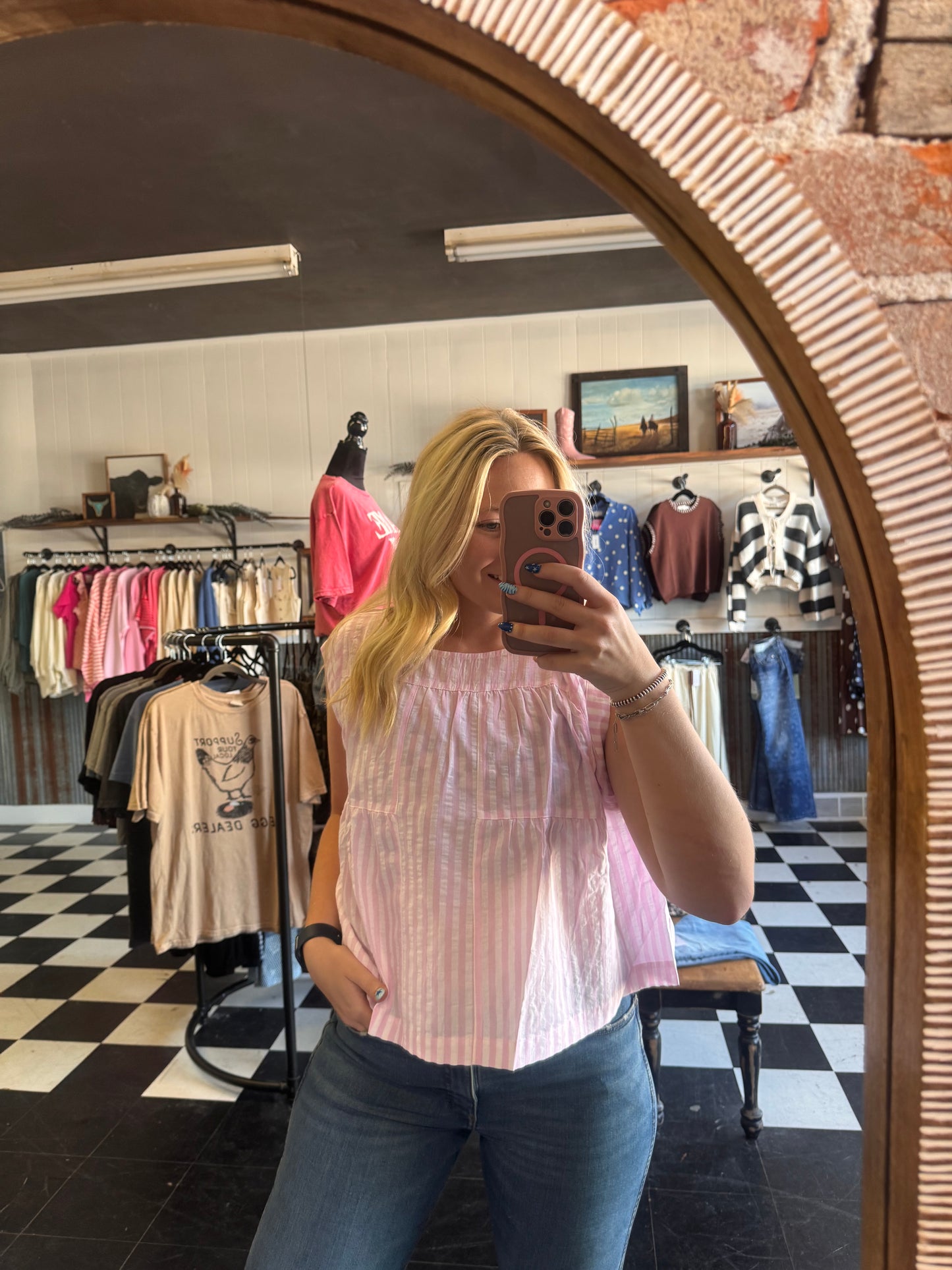 The Pink Prairie Top