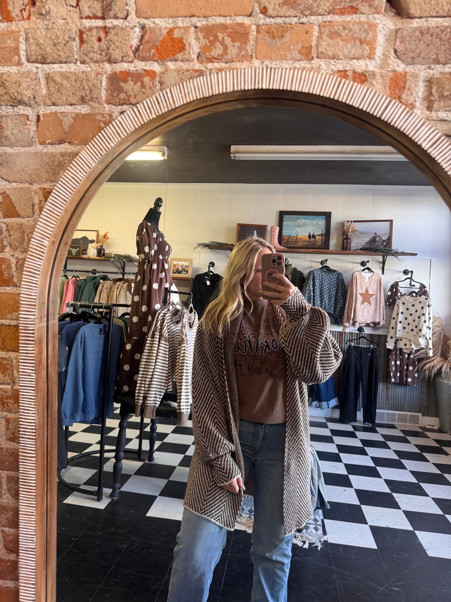 The Herringbone Haven Cardigan