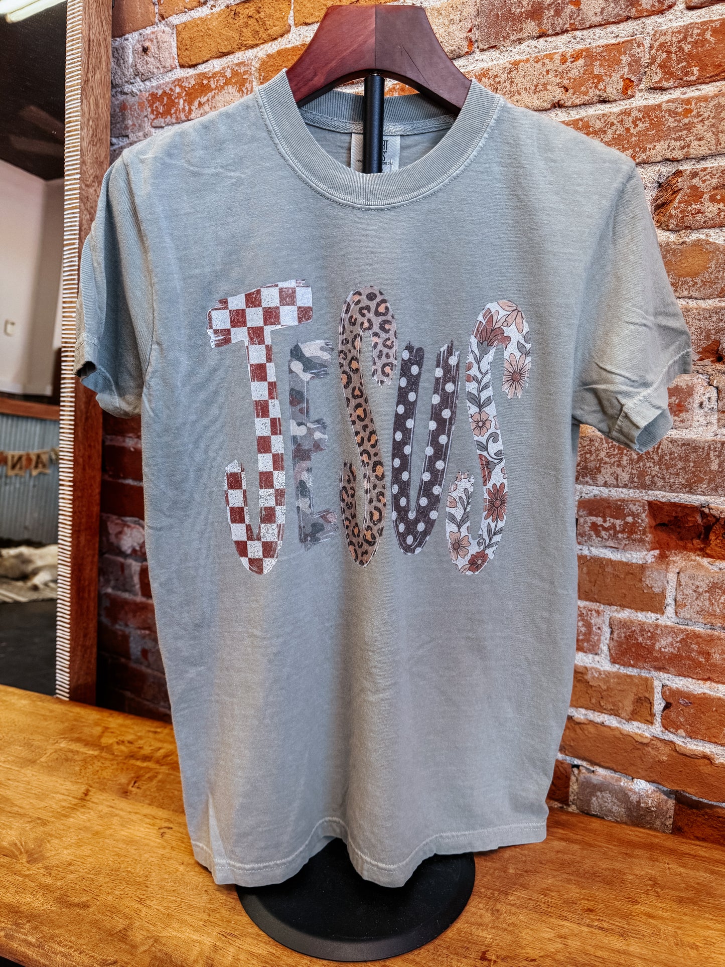 Mixed Print Jesus Tee