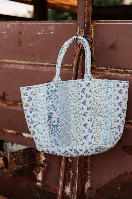 Sage Flower Tote Bag