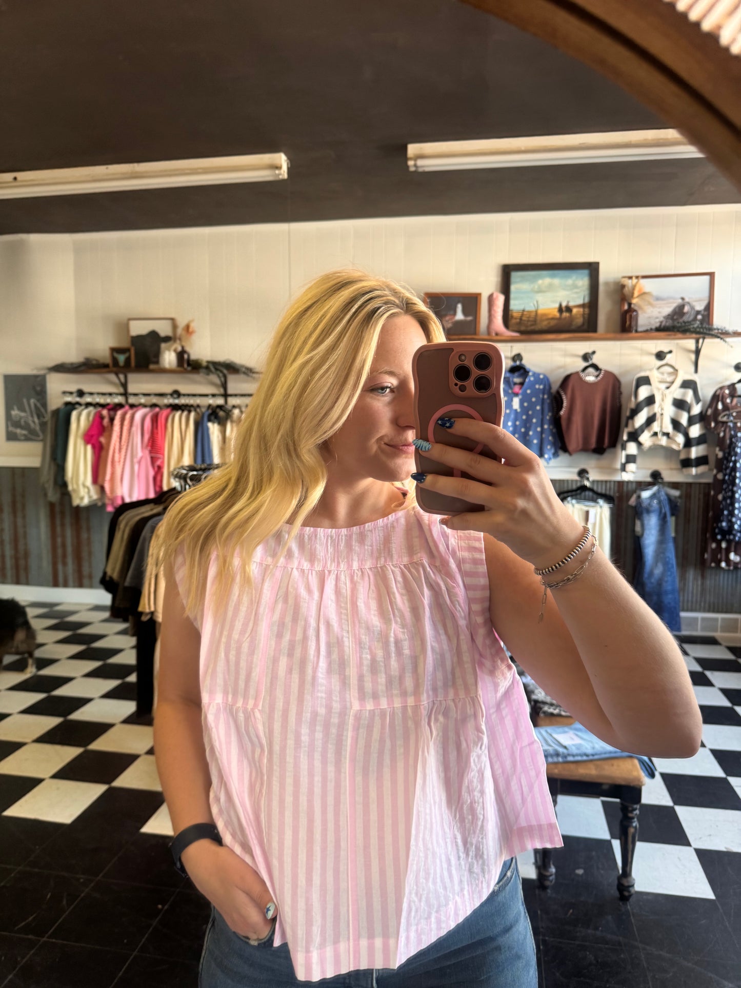 The Pink Prairie Top