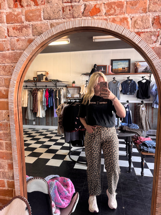 Kate Leopard Barrel Jeans