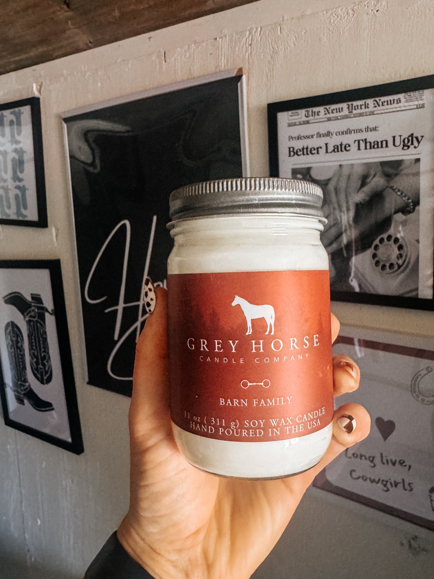 Grey Horse Candles