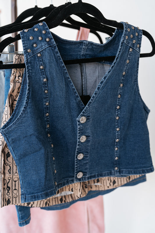 Queen Denim Tank