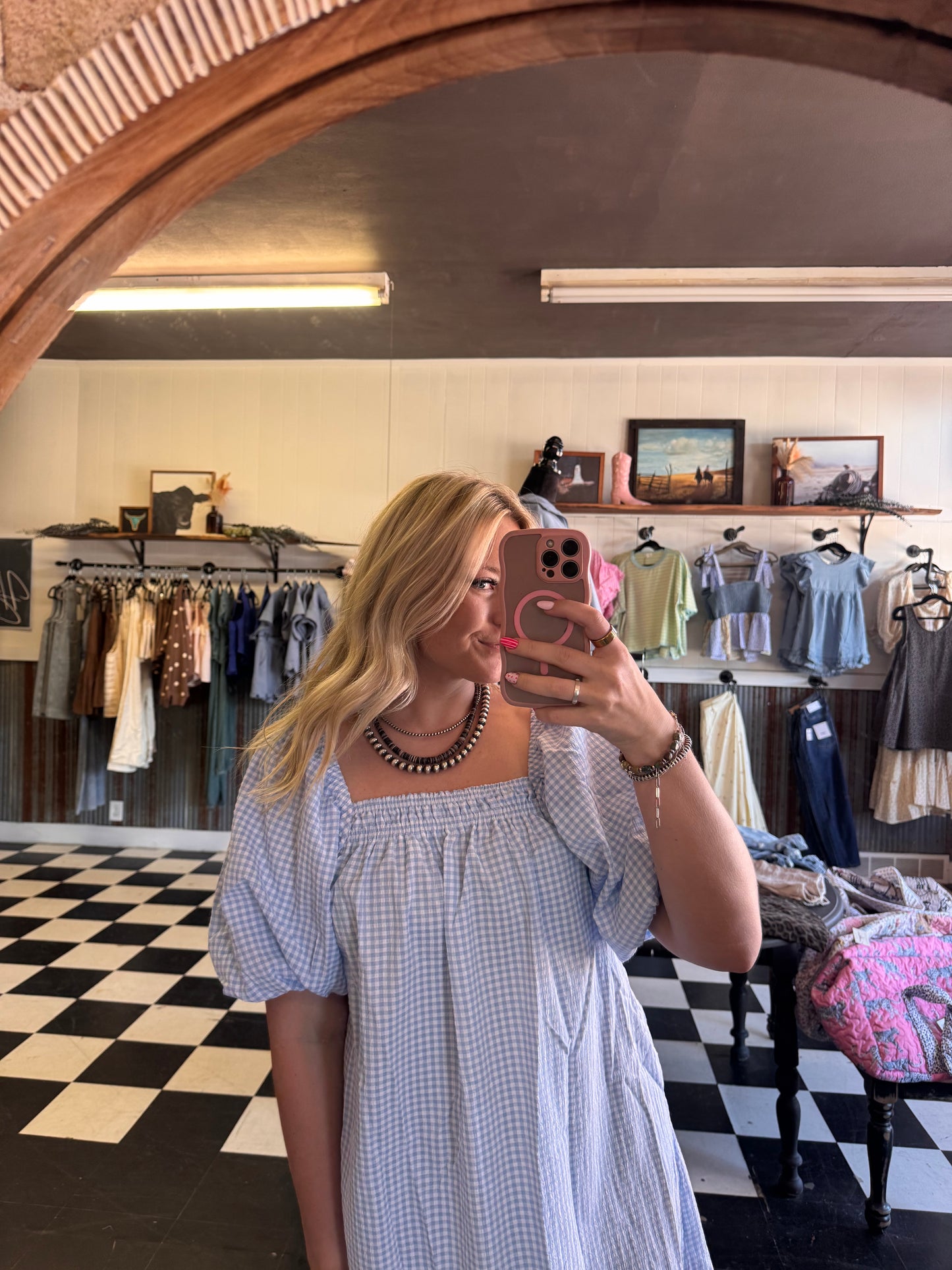 Blue Gingham Dress