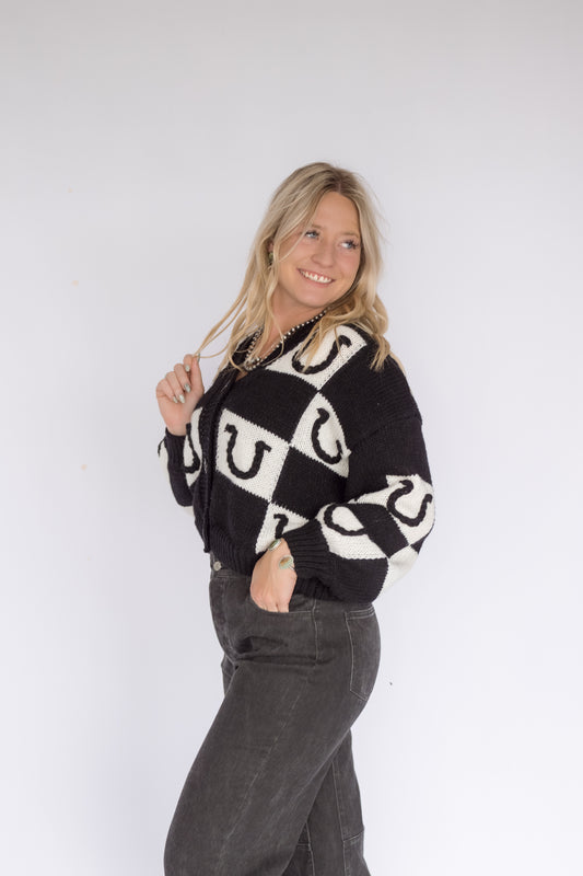 Lucky Horseshoe Knit Sweater