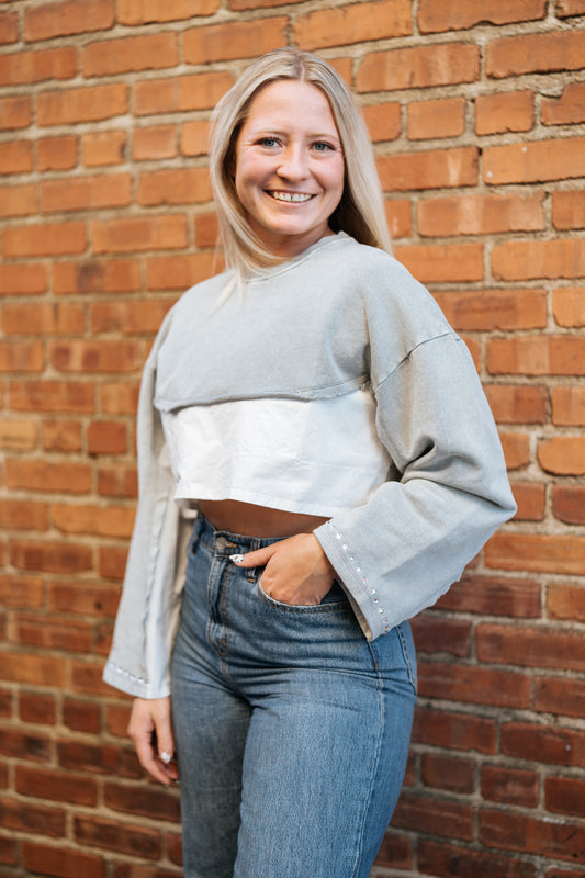 Rhinestone Cowgirl Crop Sweater