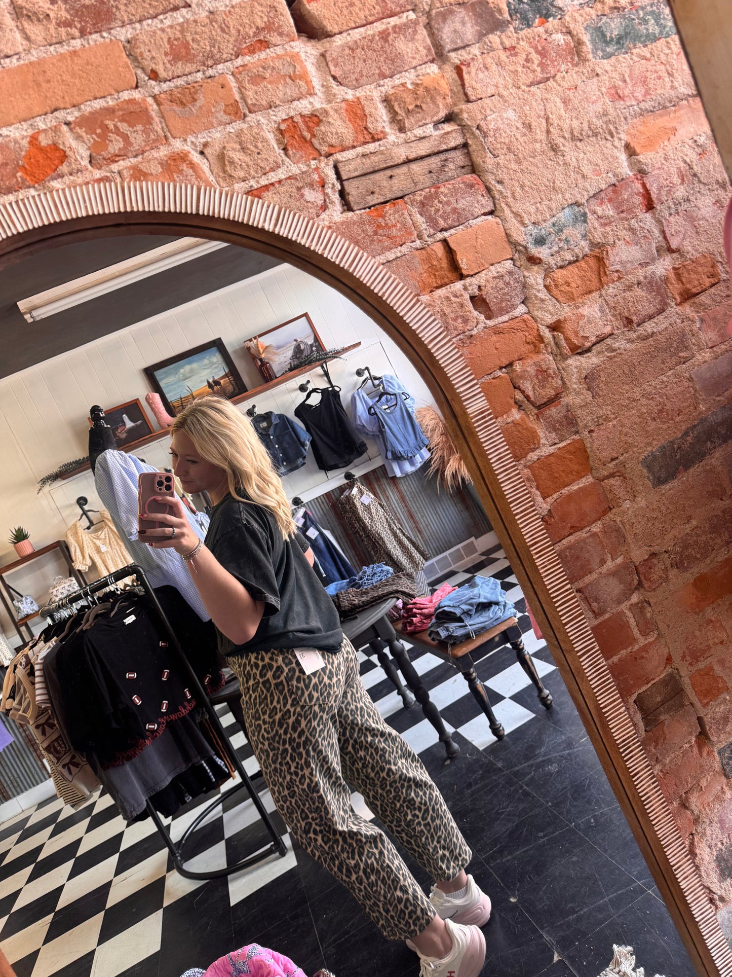 Kate Leopard Barrel Jeans