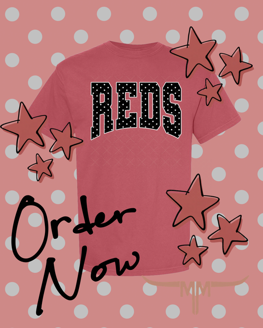 {CUSTOM} Reds Polka Dot Tee
