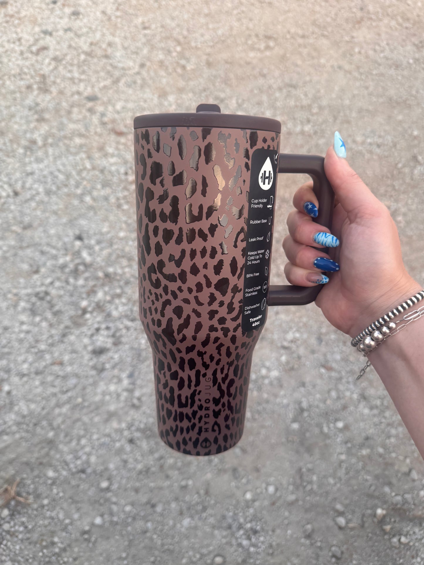 Brown Leopard HydroJug Traveler