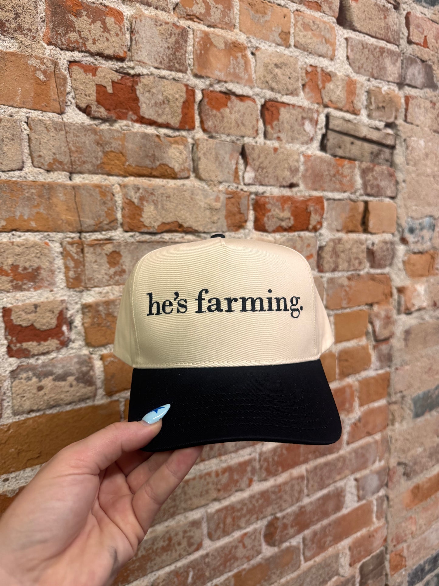 he’s farming hat